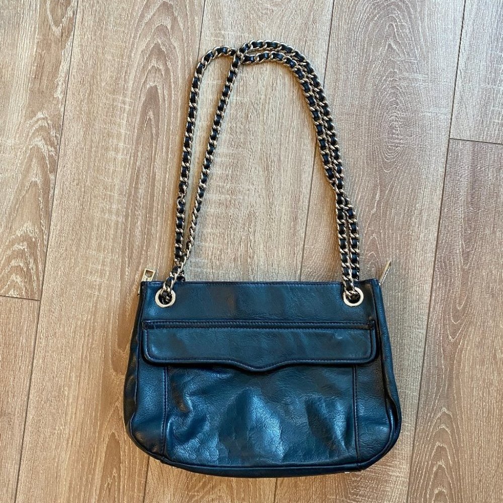 Rebecca Minkoff Leather Swing Purse Midnight Blue